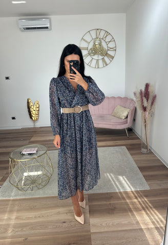 Abito Midi Federica Blu
