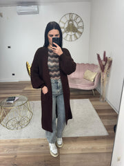 Cardigan Lungo Cioccolato