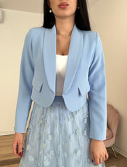 Blazer Crop Azzurro