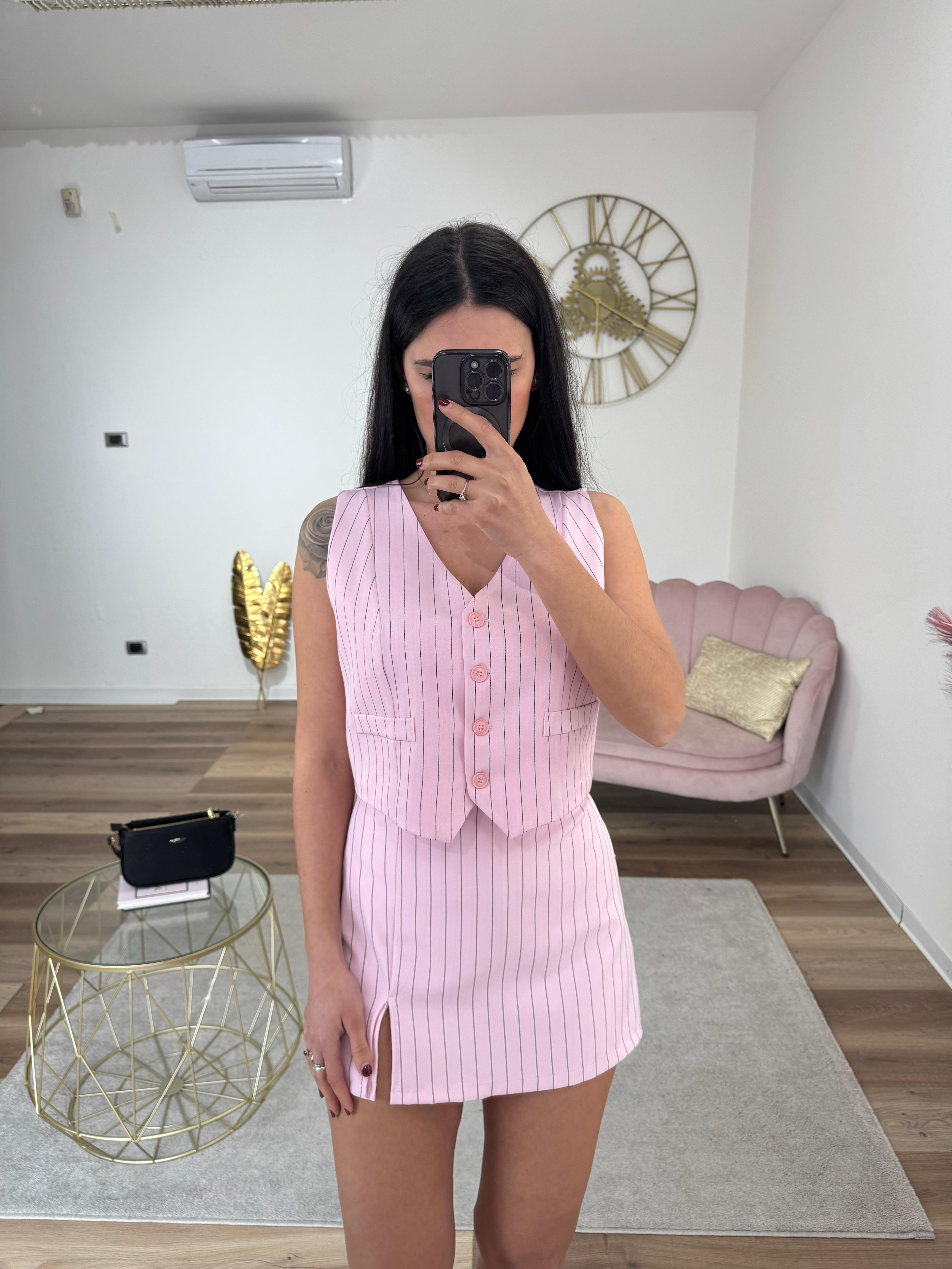 Pantagonna Gessato Rosa