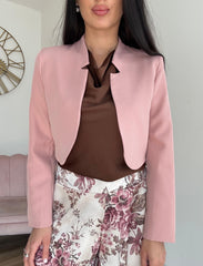 Blazer Crop Elegance Rosa