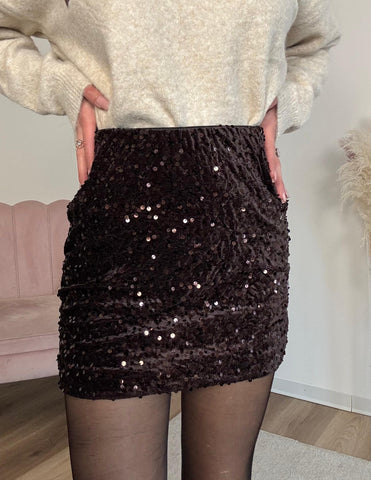 Gonna Paillettes Cioccolato