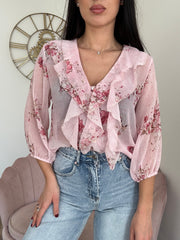 Camicia Flores Rosa