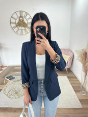 Blazer Animalier Blu