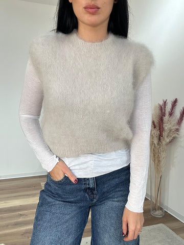 Pull Kid Mohair Bianco