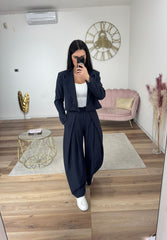 Completo Gessato Blue Navy