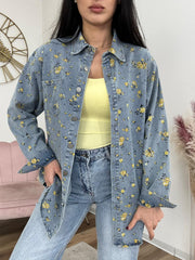 Camicione Denim Roses Giallo
