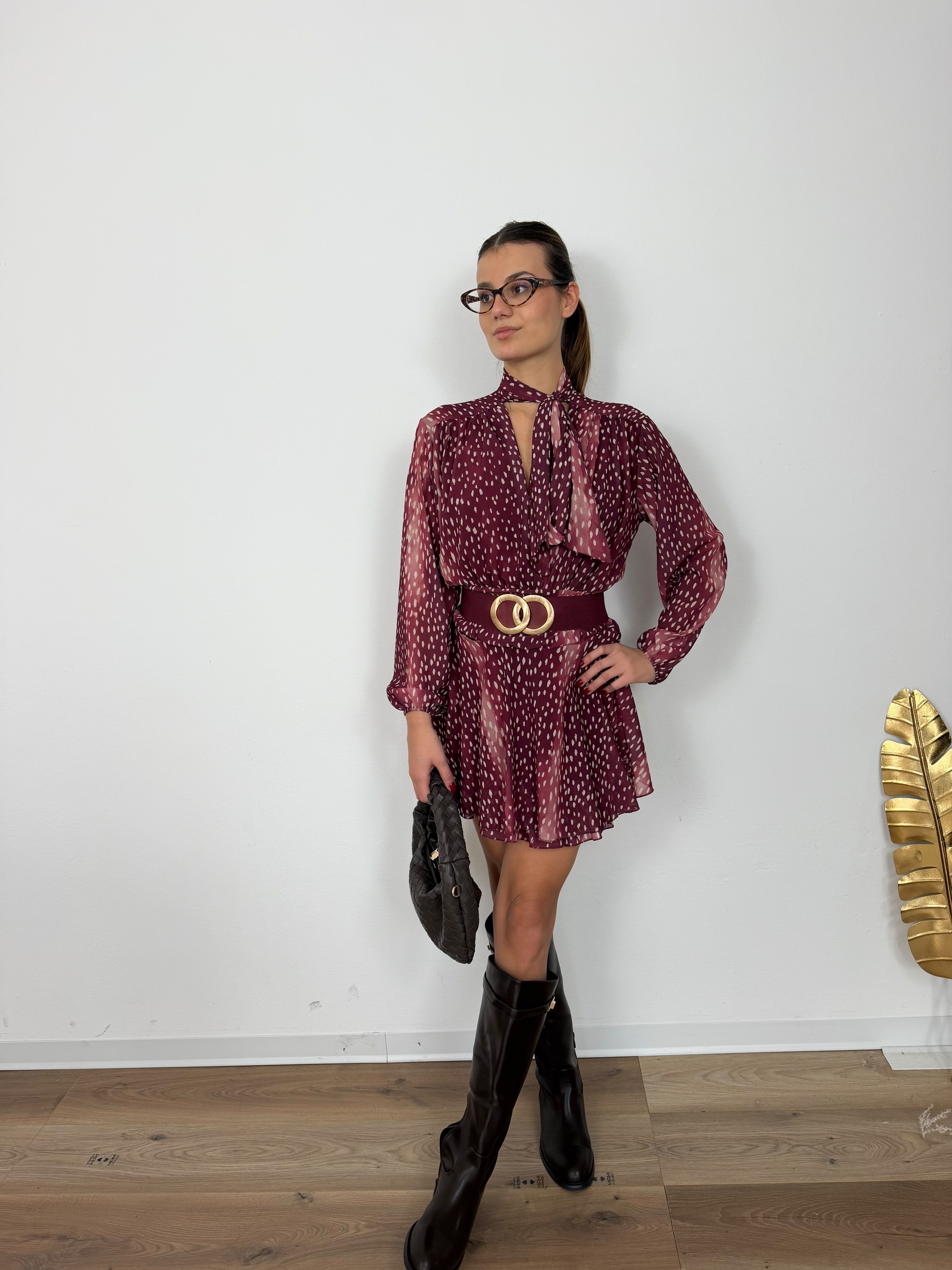 Abito Bambi Bordeaux
